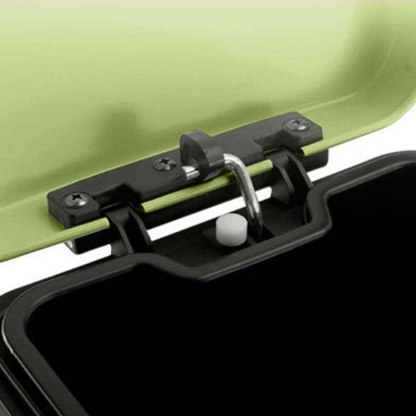 SOGA Foot Pedal Stainless Steel Rubbish Recycling Garbage Waste Trash Bin Square 6L Green - Image 3