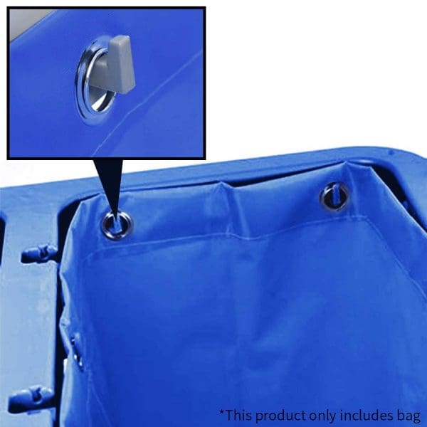 SOGA Oxford Waterproof Reusable Janitor Housekeeping Cart Replacement Bag Blue - Image 3