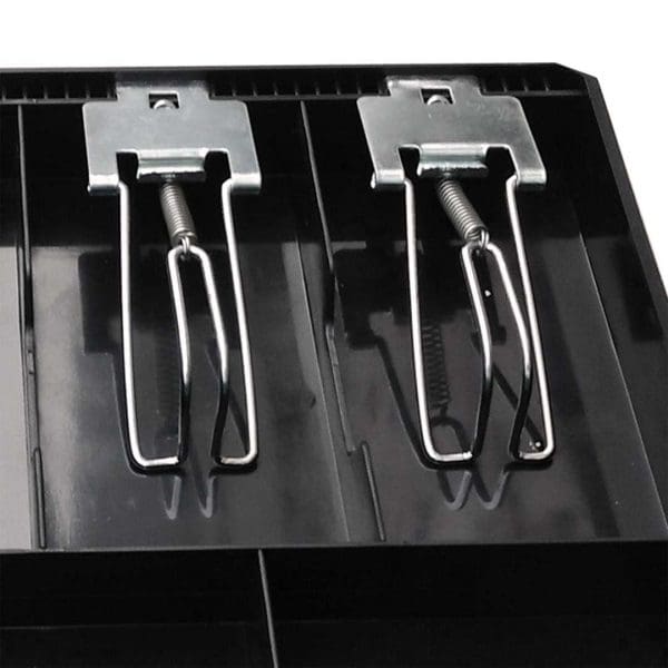 SOGA 4 Bills 8 Coins Cash Tray With Lockable Lid Heavy Duty Spare Cash Tray Black - Image 4