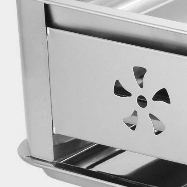 36CM Portable Stainless Steel Outdoor Chafing Dish BBQ Fish Stove Grill Plate - Image 5