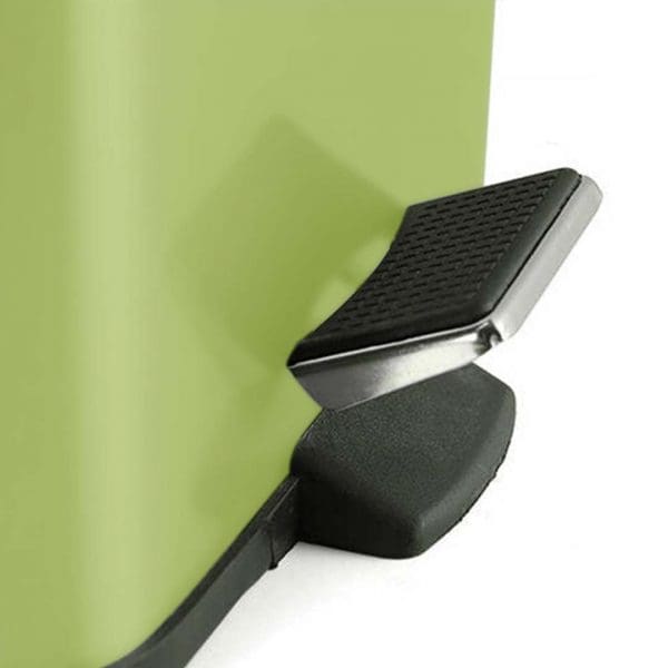 SOGA Foot Pedal Stainless Steel Rubbish Recycling Garbage Waste Trash Bin Square 6L Green - Image 5