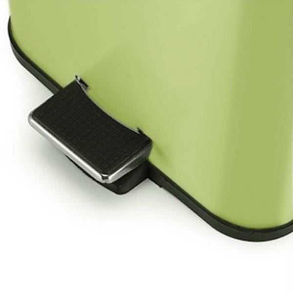 SOGA Foot Pedal Stainless Steel Rubbish Recycling Garbage Waste Trash Bin Square 6L Green - Image 6