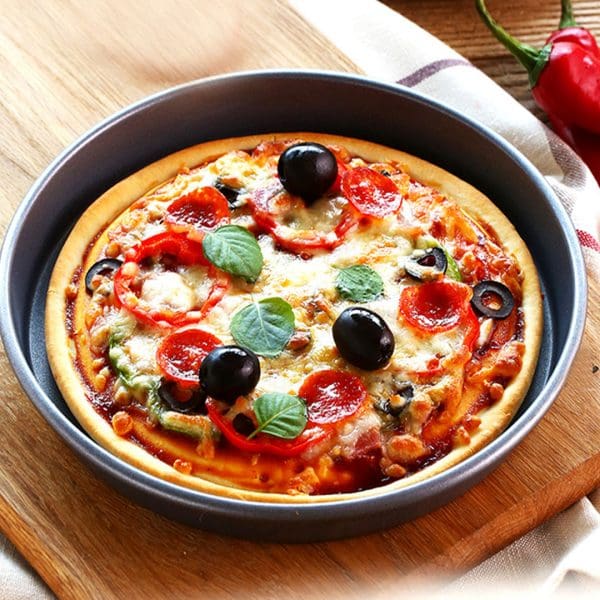 SOGA 7-inch Round Black Steel Non-stick Pizza Tray Oven Baking Plate Pan - Image 8