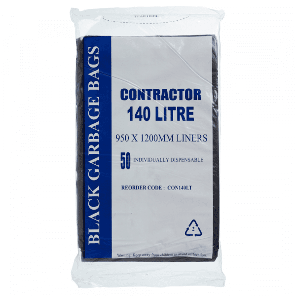 Contractor Bin Liner Star Seal Black 140LT - Image 2
