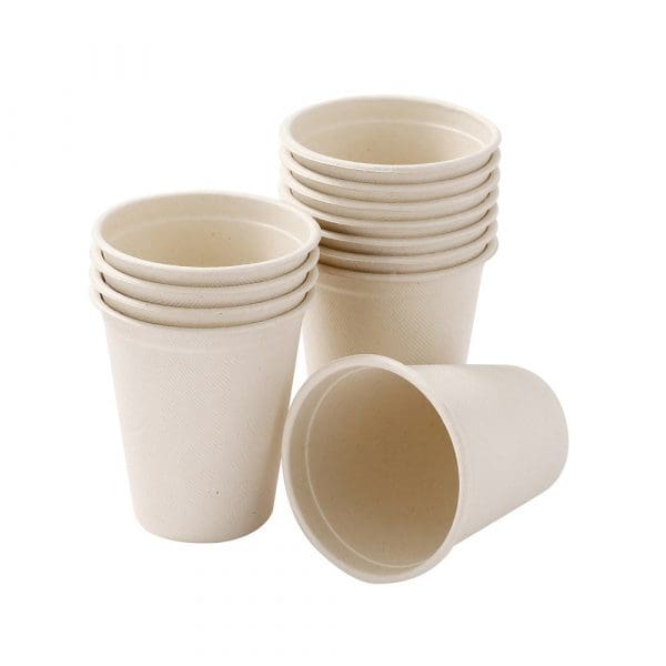 Lemon & Lime Eco Sugarcane Cup Natural 250ml 12 Pack