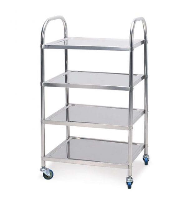 SOGA 4 Tier 860x540x1170 Stainless Steel Kitchen Dining Food Cart Trolley Utility