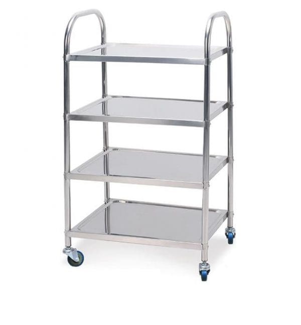 SOGA 4 Tier 860x540x1170 Stainless Steel Kitchen Dining Food Cart Trolley Utility - Image 3