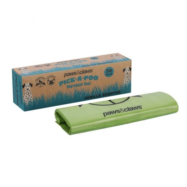 Pick-A-Poo Degradable Vanilla Scented Waste Bags with Handle 50 Bags