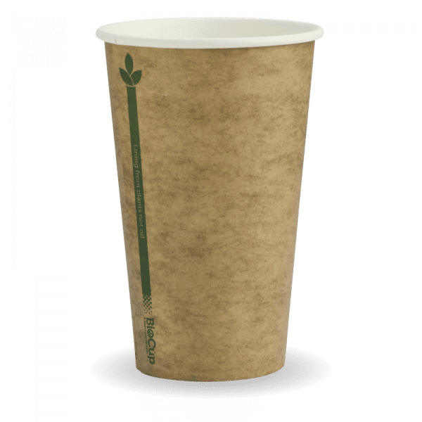 Biopak Kraft Green Line Single Wall BioCup 12oz 1000pcs