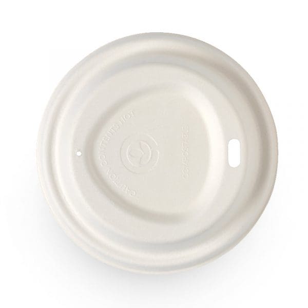 BioPak Large Sugarcane BioCup Lids 90mm 1000pcs - Image 2