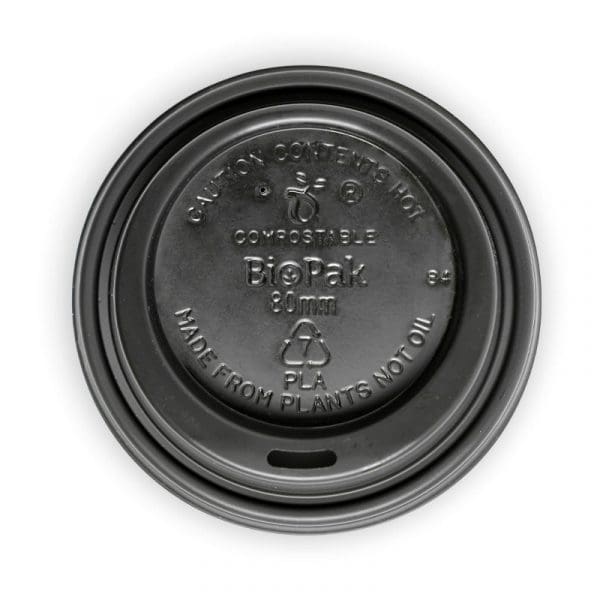 BioPak PLA Coffee Cup Small Lid 6, 8, 10 & 12oz 80mm 1000pcs - Image 3