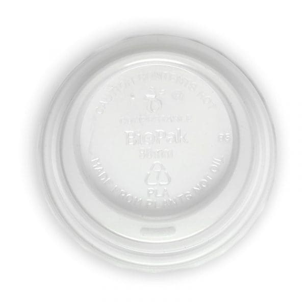 BioPak PLA Coffee Cup Small Lid 6, 8, 10 & 12oz 80mm 1000pcs - Image 5