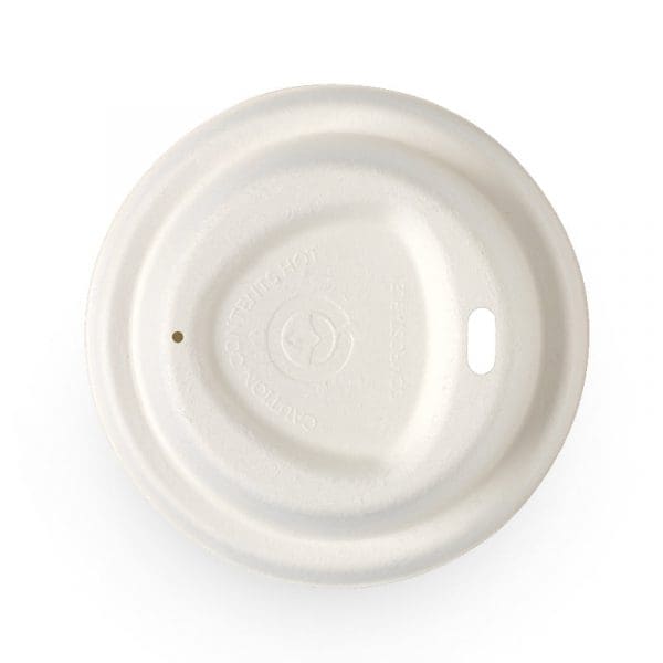 BioPak Large Sugarcane BioCup Lids 80mm 1000pcs - Image 2