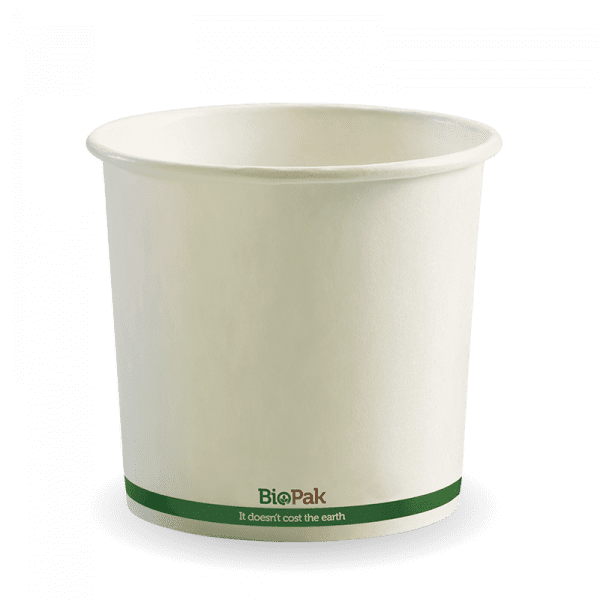 Biopak White BioBowl 740ml 24oz 500pcs