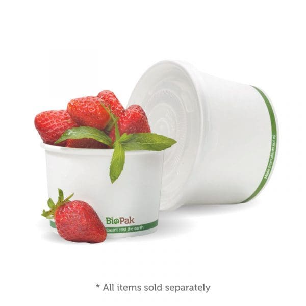 Biopak White BioBowl 250ml 8oz 1000pcs - Image 2