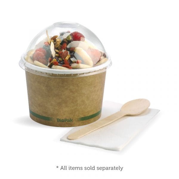 Biopak BioBowl PET Dome Lid 430-950ml 12-32oz 1000pcs - Image 2