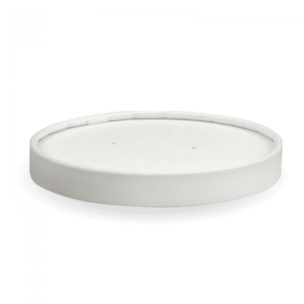Biopak BioBowl White Paper Lid 430-950ml 12-32oz 500pcs