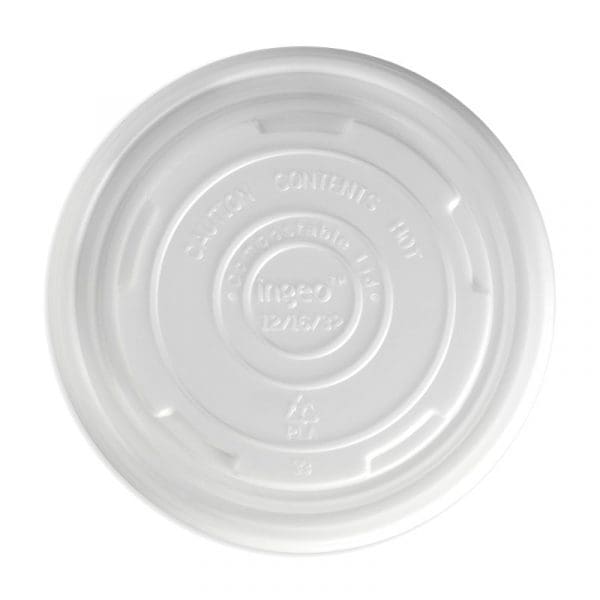 Biopak BioBowl PLA White Lid 430-950ml 12-32oz 500pcs - Image 2