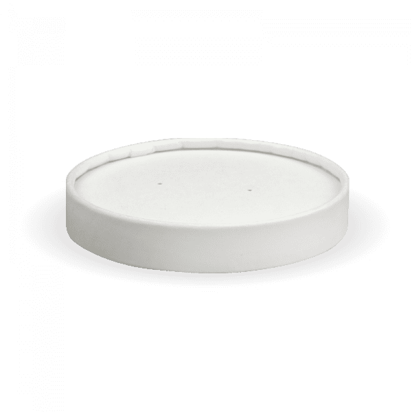 Biopak BioBowl White Paper Lid 250ml 8oz 500pcs
