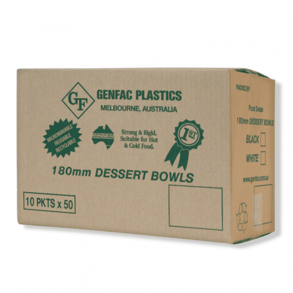 Festive Premium Plastic Dessert Bowl White 180mm - Image 2
