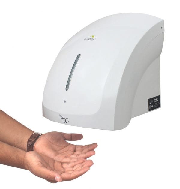 Dolphy Automatic LED Hand Dryer Hot and Cool White 1800W - Image 3