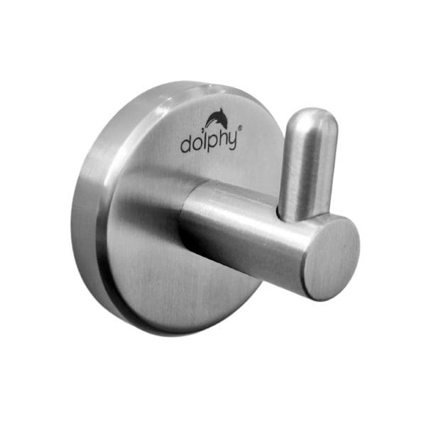 Dolphy Single Robe Hook Silver - Image 2