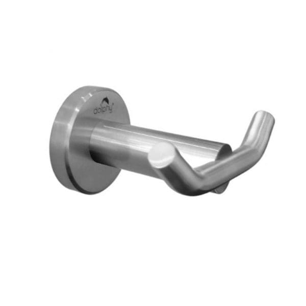 Dolphy Double Robe Hook Silver - Image 3