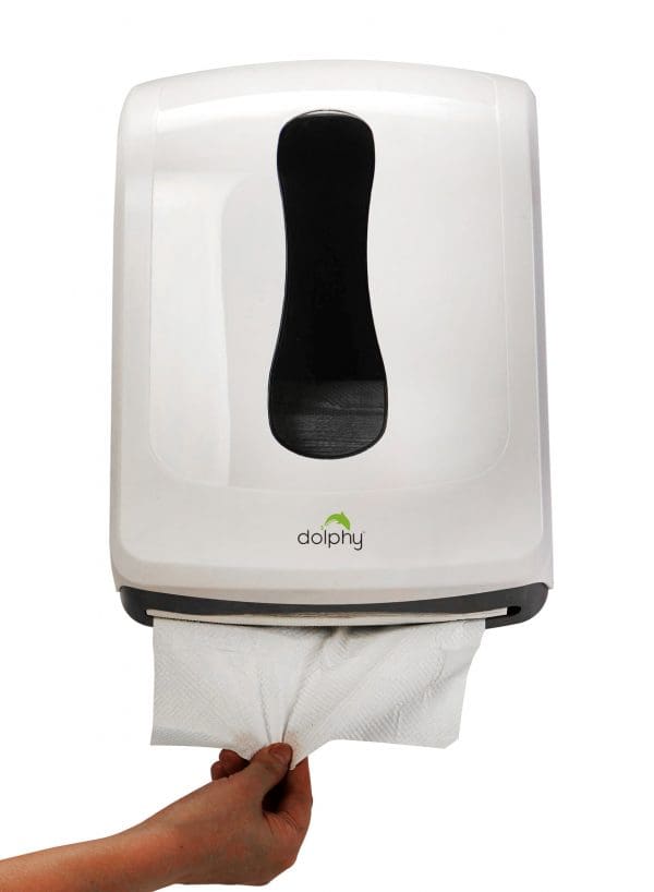 Dolphy Multifold Hand Paper Towel Dispenser Jumbo White - Image 3