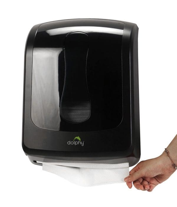 Dolphy Multifold Hand Paper Towel Dispenser Jumbo Black - Image 6