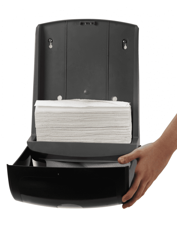 Dolphy Multifold Hand Paper Towel Dispenser Jumbo Black - Image 3