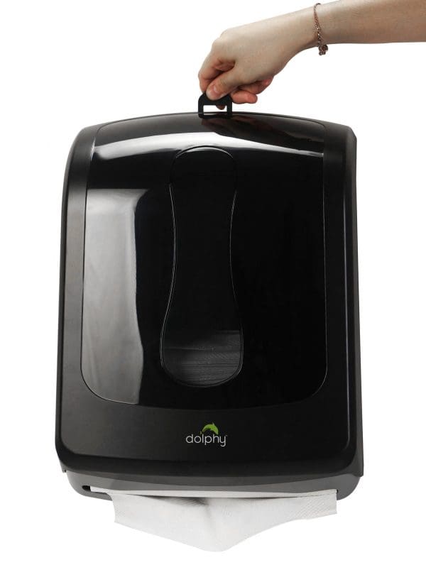 Dolphy Multifold Hand Paper Towel Dispenser Jumbo Black - Image 4