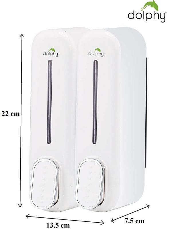 Dolphy Soap Dispenser 300ml Set of 2 White - Image 3