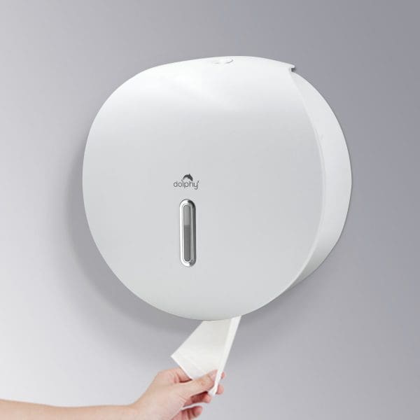 Dolphy Plaza Jumbo Toilet Roll Dispenser White - Image 2