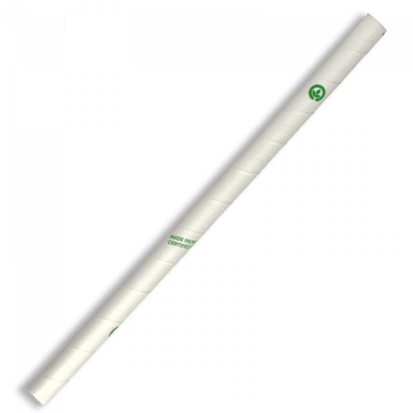 Biopak 10mm Jumbo White BioStraw 2500pcs