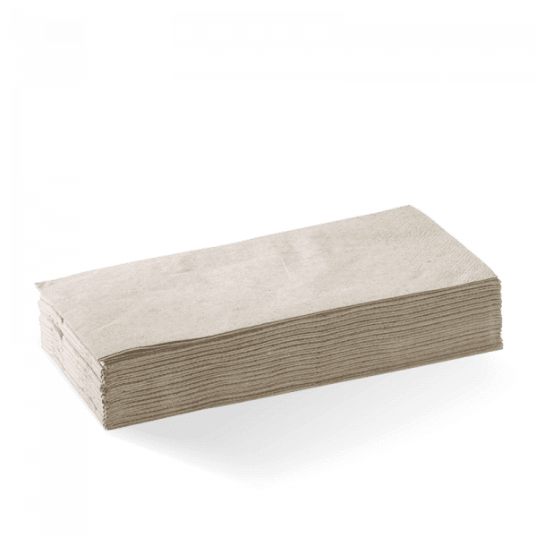 Biopak 2 Ply 1/8 Fold Natural Dinner BioNapkin 1000pcs