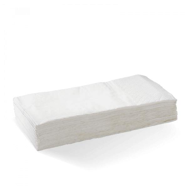 Biopak 2 Ply 1/8 Fold White Dinner BioNapkin 1000pcs