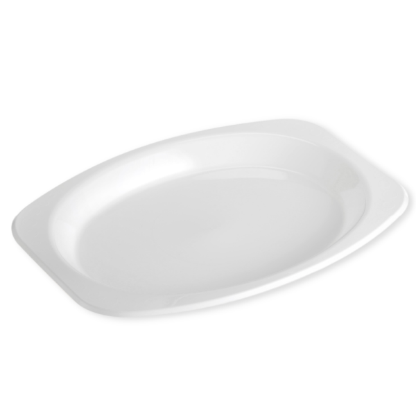 Festive Premium Plastic Oval Plate Large White 245 x 330mm
