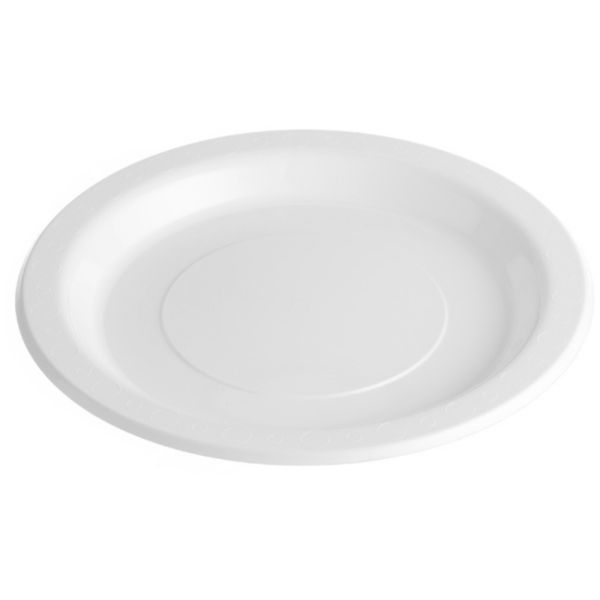 Festive Premium Plastic Dinner Plate White 216mm