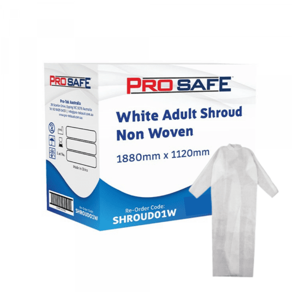 ProSafe Non Woven White Adult Shroud 1 Unit