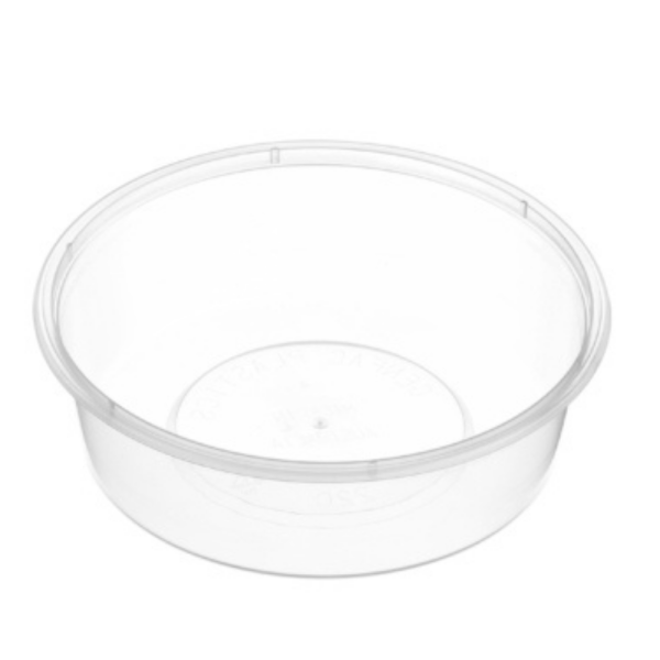 Genfac Round Plastic Container Natural 220ml