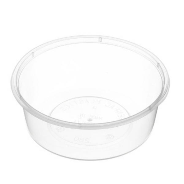 Genfac Round Plastic Container Natural 280ml