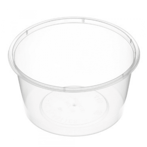 Genfac Round Plastic Container Natural 440ml
