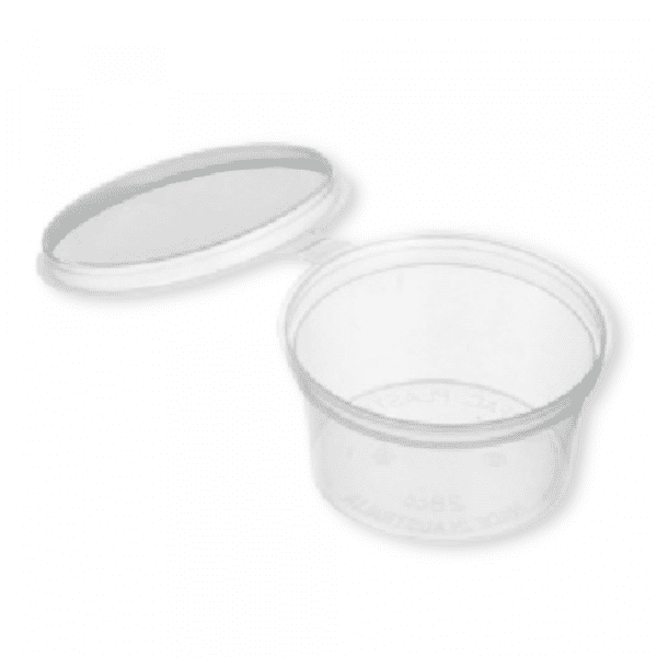 Genfac Round Hinged Container Natural 28cc