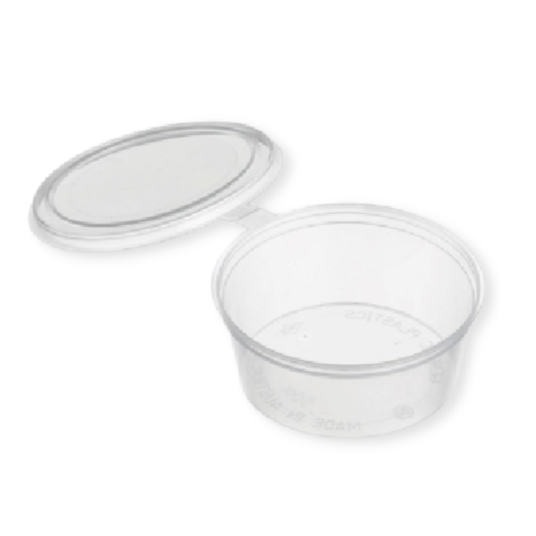 Genfac Round Hinged Container Natural 50cc