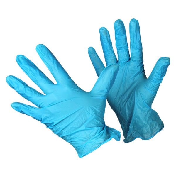 Sabco Hi-Flex Blue Disposable Gloves Medium 24pk - Image 2