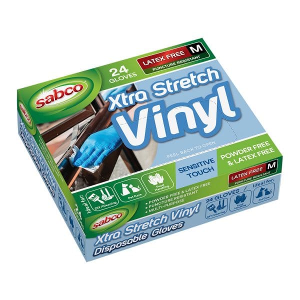 Sabco Hi-Flex Blue Disposable Gloves Medium 24pk - Image 3