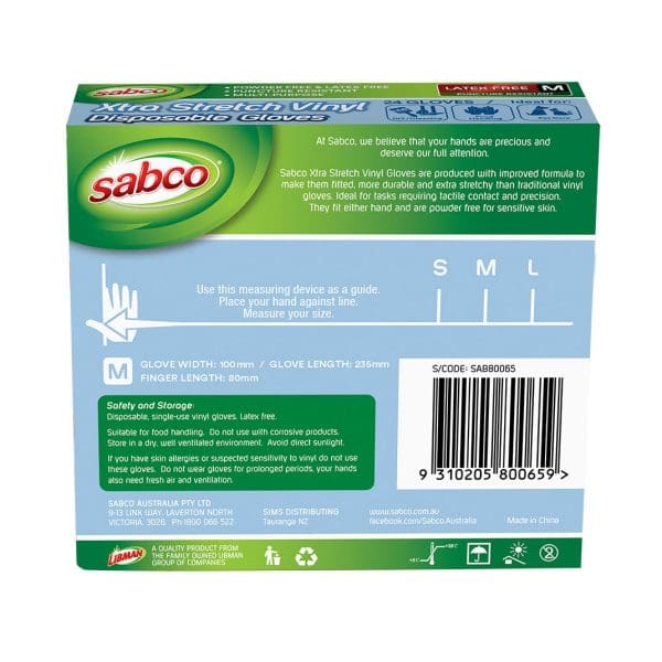Sabco Hi-Flex Blue Disposable Gloves Medium 24pk - Image 4