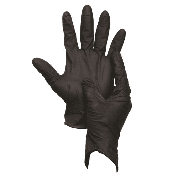 Sabco Nitrile Gloves Powder Free Extra Large Black 100pcs - Image 2