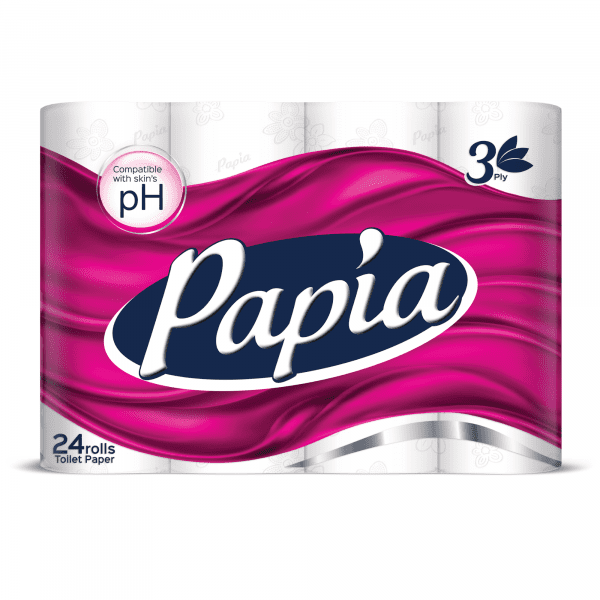 Papia 3ply Toilet Paper 24 Rolls
