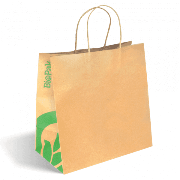 Biopak Twist Handle Kraft Paper Bags Large 250pcs